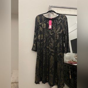 Lilly P never worn black gold dress